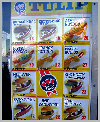 Danish hot dog stand polsevogn street food