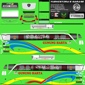 livery gunung harta hijau shd original