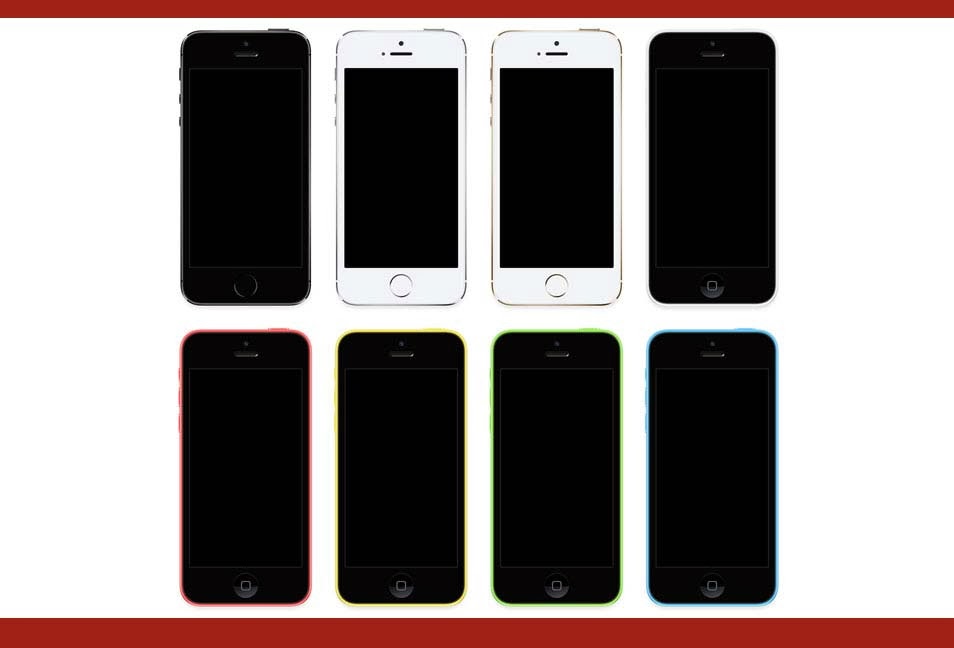 iPhone 5s + iPhone 5c [PSD]