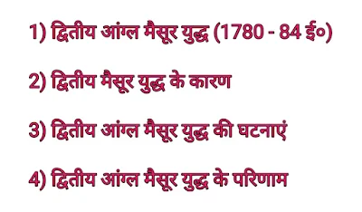 द्वितीय आंग्ल-मैसूर युद्ध - कारण, घटनाएं एवं परिणाम