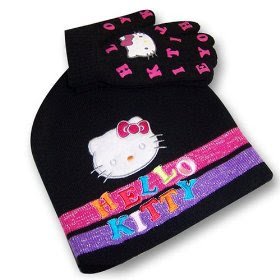 Hello Kitty Scarf Beanie Glove SetPrice is $15.xx