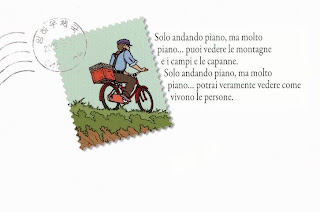 immagine e testo tratti dal libro 'La bicicletta rossa' di Kim Dong-Hwa, ed. Deagostini