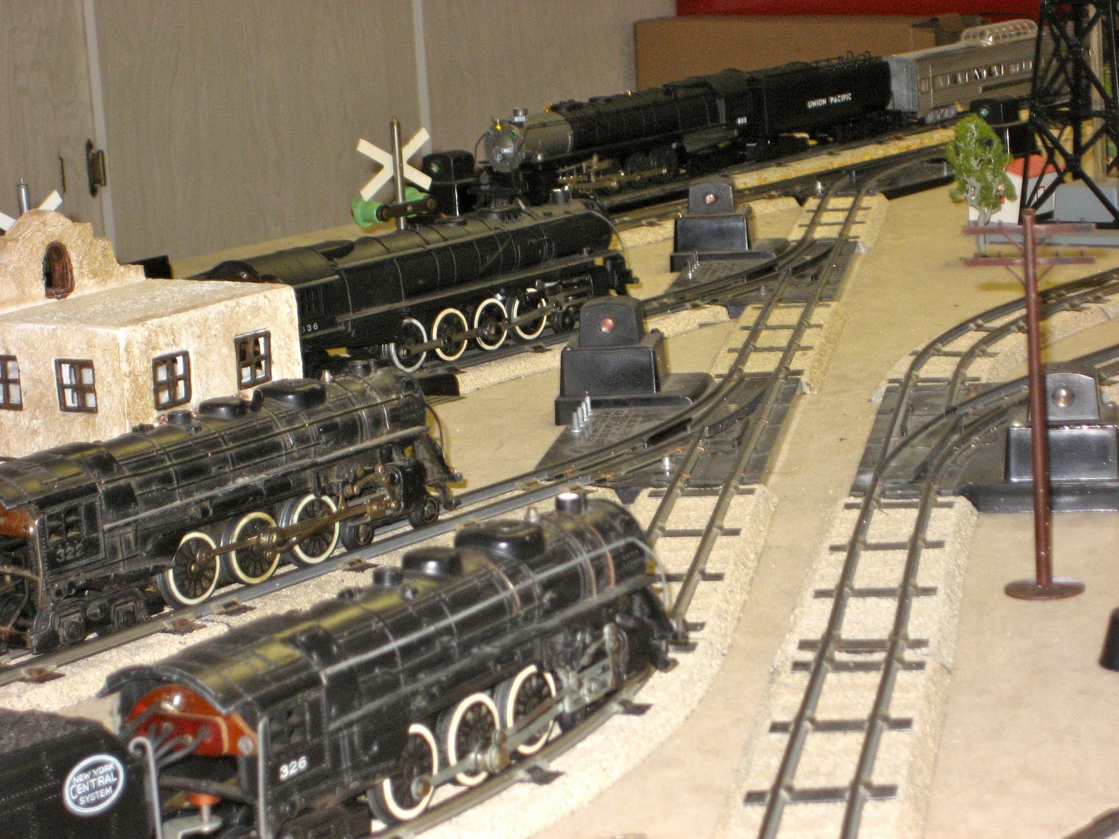 American Flyer Cabinet-top Train Layout