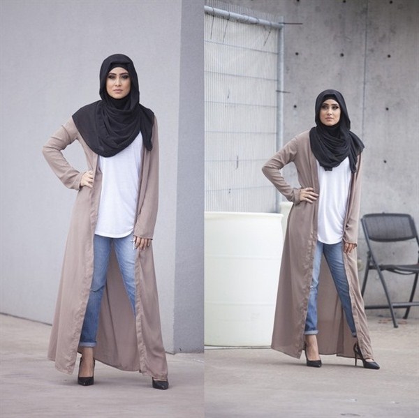 Trend model cardigan panjang untuk hijabers terbaru 21 Cardigan Panjang Wanita Muslimah Model Terbaru 2017/2018