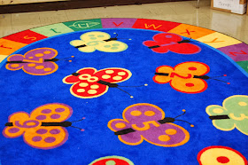 Ladybug floor mat at JF Kennedy School
