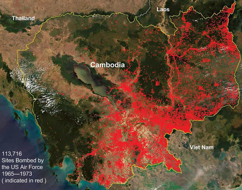  bombers were secretly ordered to bomb what were believed to live on strategic targets inwards neutr Secret Bombing of Cambodia