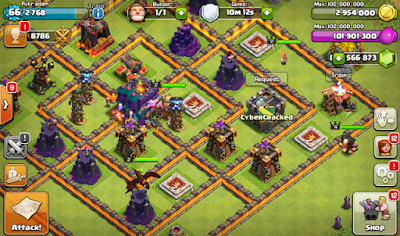  pada kesempatan siang ini aku akan membagikan sebuah  Clash Of Clans Mod/Hack Apk Update Oktober 2015-Thunderbolt For Android