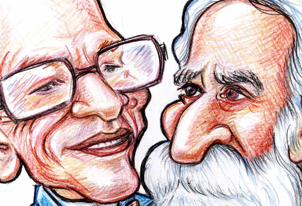 Daily Caricature .. Tagore & Mahfouz