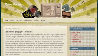 Retro Mania  Beautiful Blogger Template