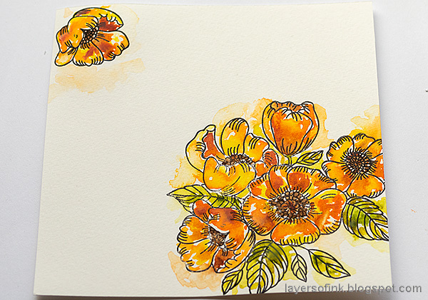 Layers of ink - Autumn Watercolor Flowers by Anna-Karin Evaldsson.