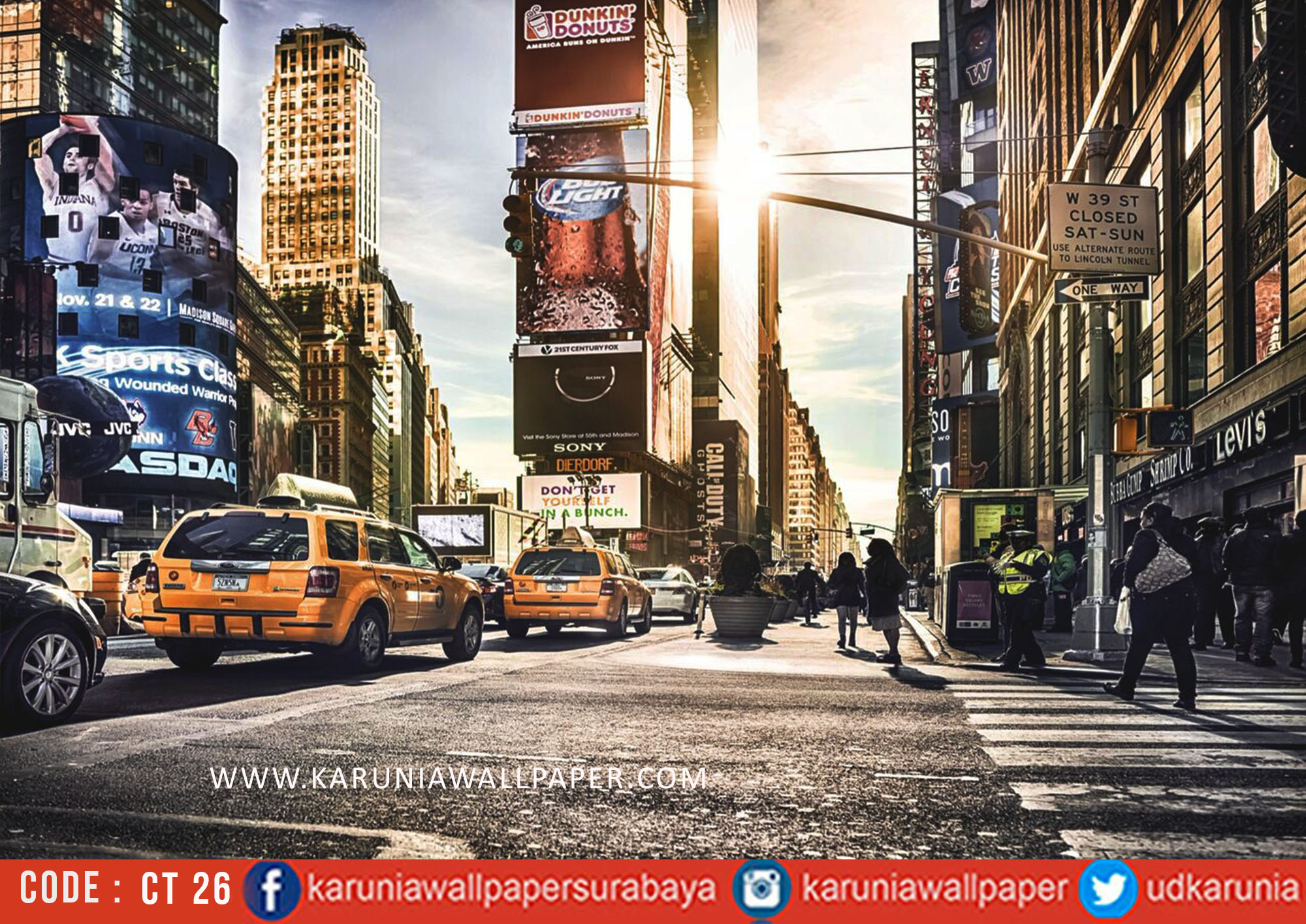 interior ruang wallpaper dinding ala new york