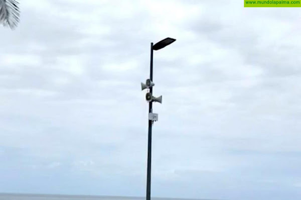 El Cabildo instala un sistema de megafonía en Puerto Naos y La Bombilla para mejorar la seguridad una vez se autorice el acceso a esta zona del litoral