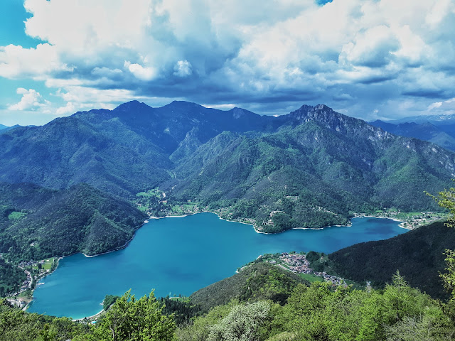 Lago di Ledro aka Ledro Lake from the hiking trail to Dromae fields