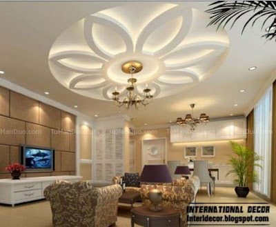 False ceiling modern design interior living room