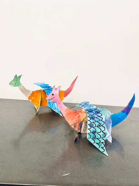 How to Make Paper Dragons (Easy Free Printable Model included)