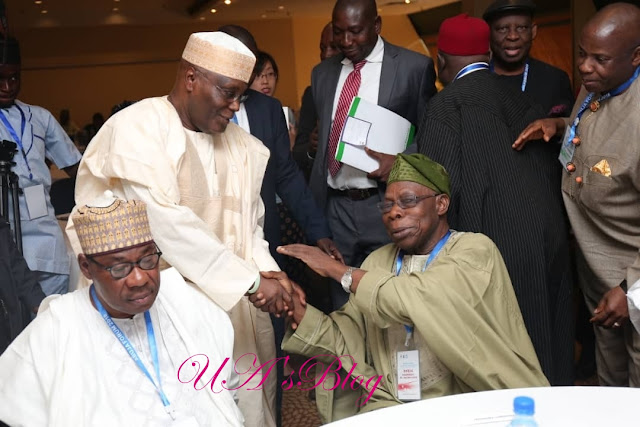 Obasanjo, Atiku, Boni Yayi At The Gusuau Institute (Photos)