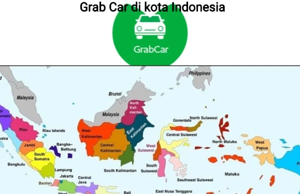 Kota layanan aplikasi Grab-Car di Indonesia