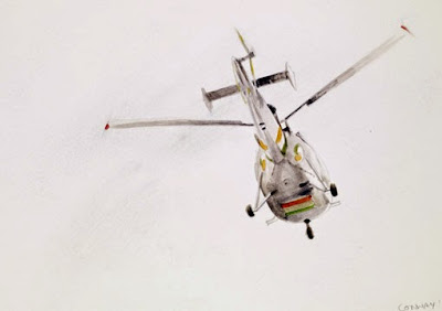 Irish Air Corps paintings - Allouette helicopter - John Conway