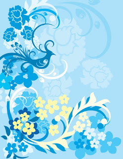 Vector Blue flower background