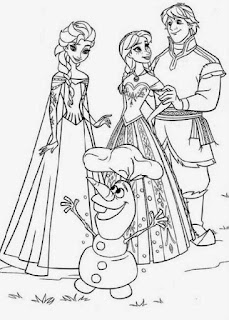 Gambar mewarnai frozen