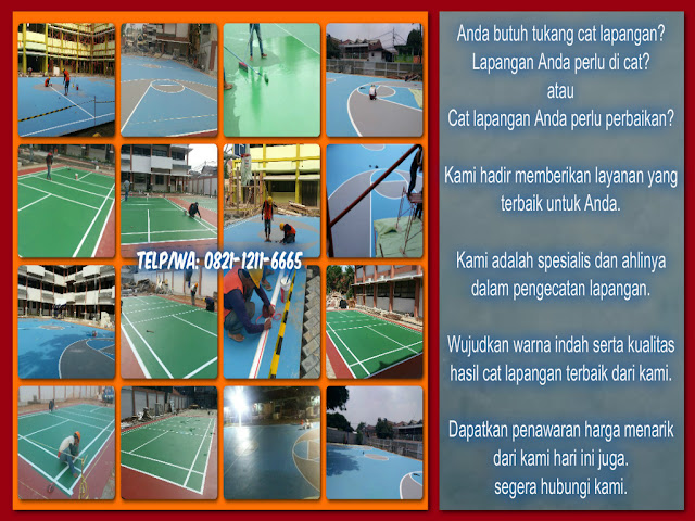 jasa cat lapangan basket, tenis, badminton