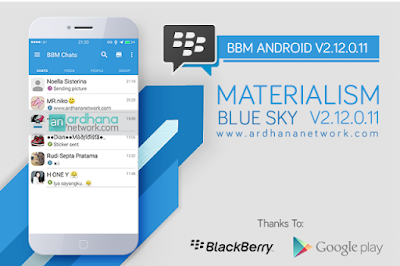 BBM MOD Materialism Blue SKY v2.12.0.11 Apk Terbaru Paling Populer