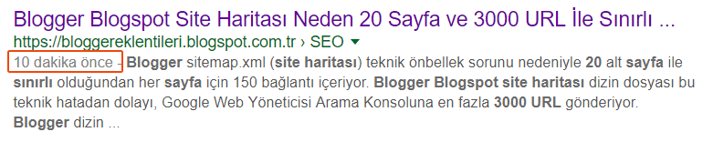 Blog Yayınlarını Hızlı İndeksleme