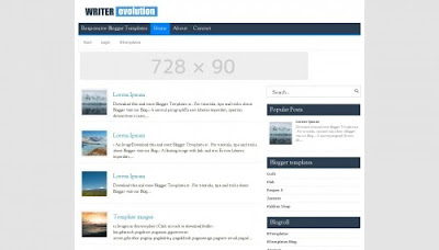 Writer Evolution - Template SEO Friendly Simple Minimalis