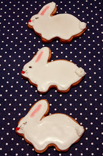 Easter spice biscuits in the shape of Easter bunnies