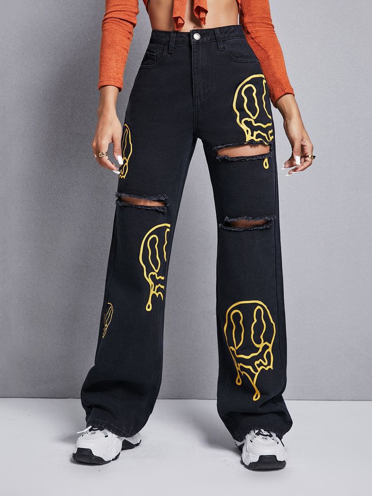 Jeans with Designs and Jeans with Gap