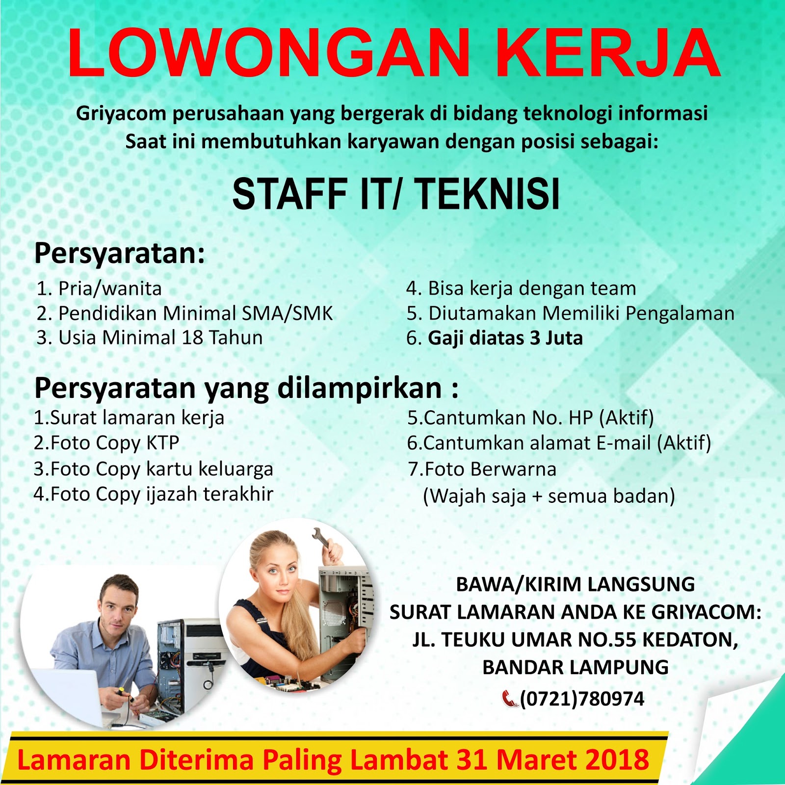 Lowongan Kerja Griya Maret 2018 Info Loker Terbaru Bulan