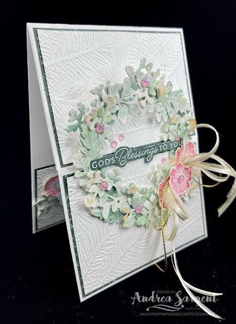Send Christmas Blessings to someone special with an elegant personally created Easel Fancy Fold.