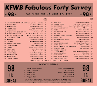 KFWB Fab Forty - June 27, 1959
