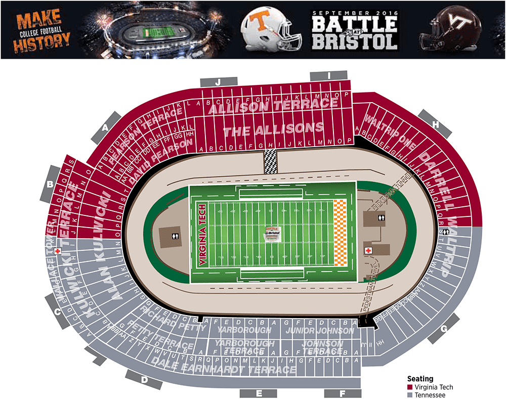 Battle at Bristol seating chart has been released SECRant  - battle at bristol seating chart