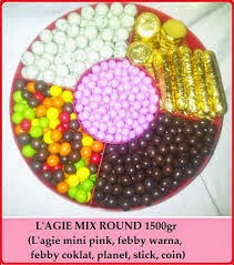 coklat L'agie Mix round 1500gram