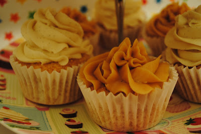 Cupcakes vainilla bourbon y dulce de leche