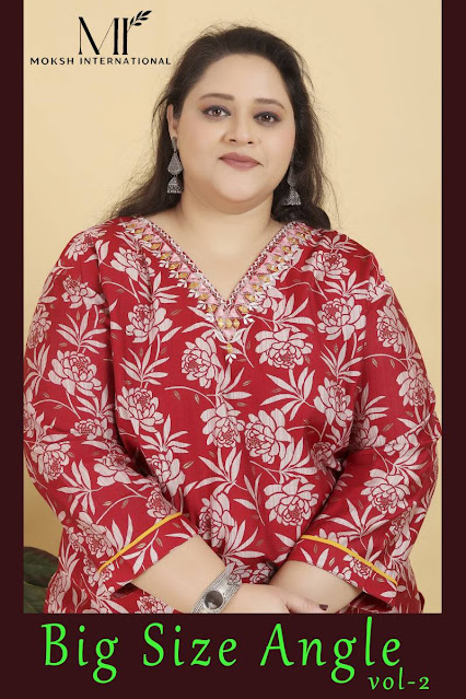 Moksha Big Size Angle Volume 2 Lychee Viscose With Handwork Kurti Bottom With Dupatta Exporter
