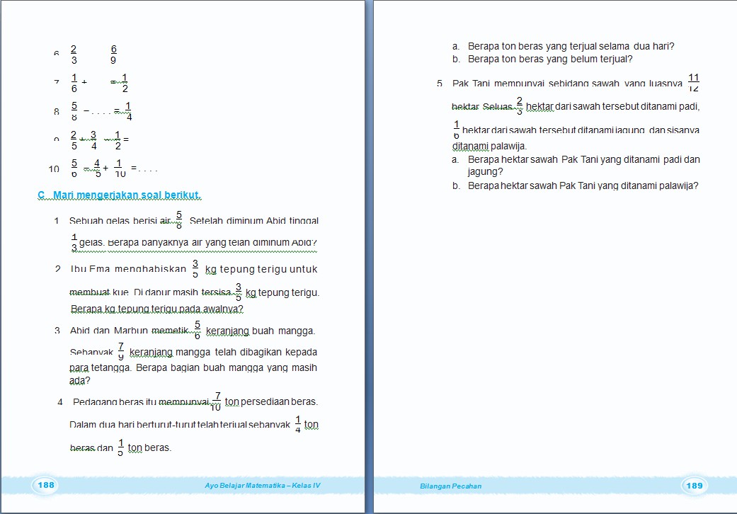 MATEMATIKA : Bilangan Pecahan  Bab 6 Kelas 4 SD  ~ Arrayhan eLearning