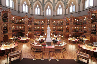 The library of parliament in tttawa canada holds a special distinction on our list as it is the only libraryof such promience that its likeness is printed on the country's currency.