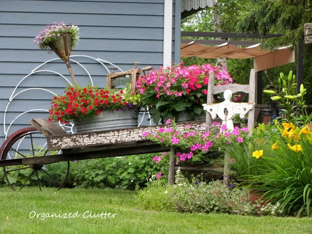 Junk Garden Wheelbarrow