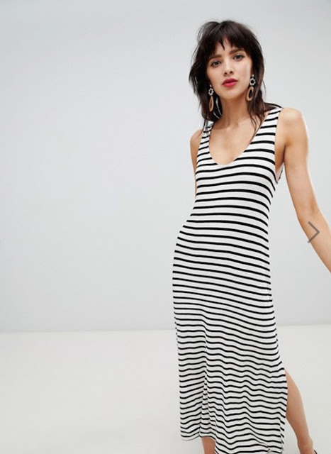 mango stripe jersey maxi dress