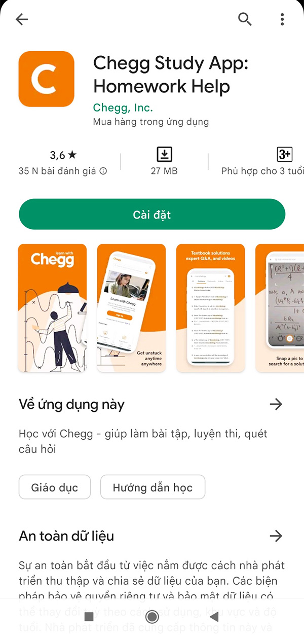 Chegg Study App: Homework Help - Hỗ trợ giải bài tập về nhà c1