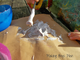 Shaving foam painting