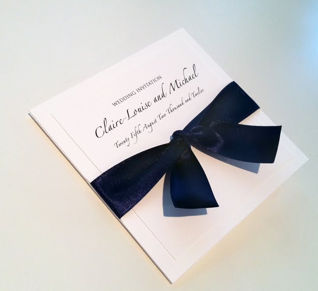 Bespoke Bow wedding invitations We recently sent some samples to a lovely 