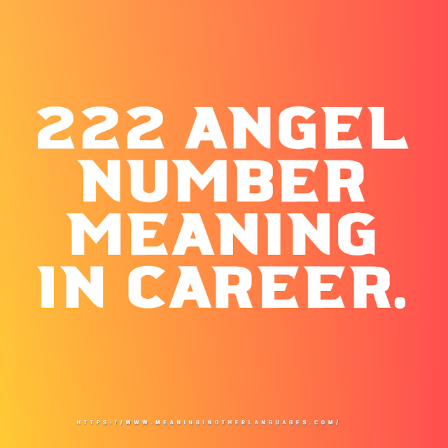 222 angel number meaning in career