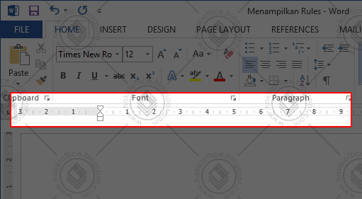 Menampilkan Rules (Penggaris) pada Microsoft Office 2013