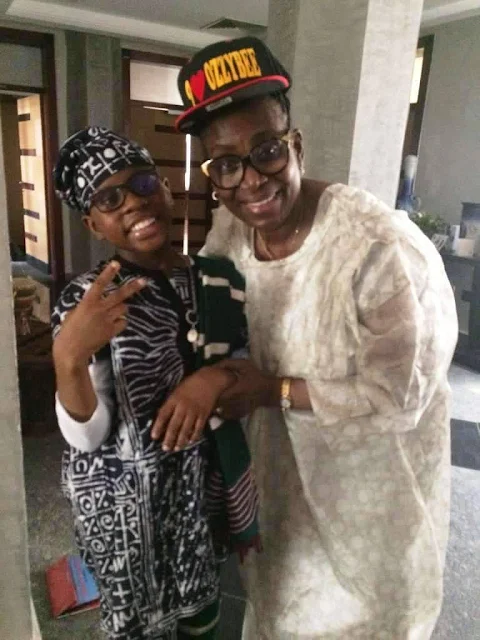 Video + Pictures: Kid star, Ozzybee in a courtesy visit to big daddy OBJ (Chief Olusegun Obasanjo)