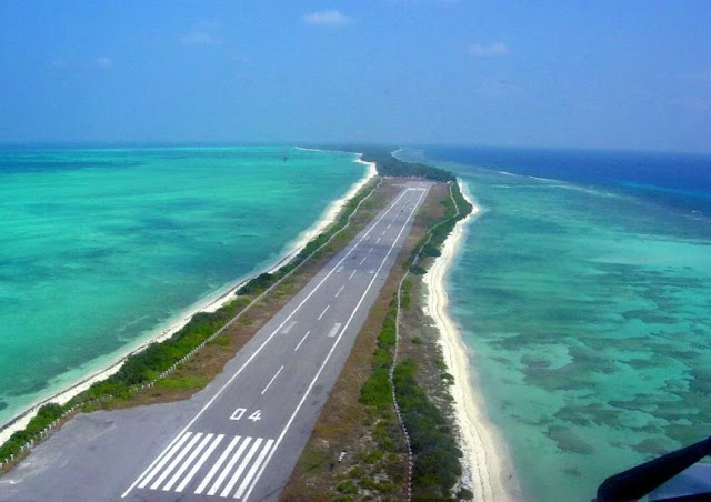 table top runway of Agatti Islands