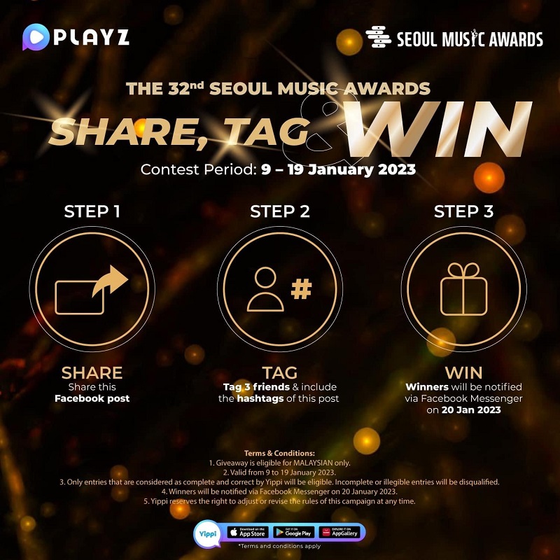 Yippi Share, Tag & Win contest,