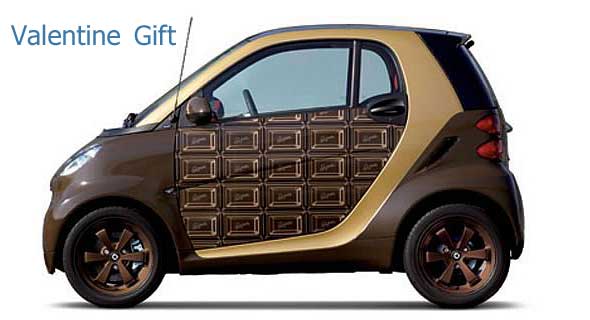 Special chocolate Smart ForTwo cars